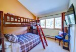 Guest bedroom will often feature bunks, a queen, or two twins
